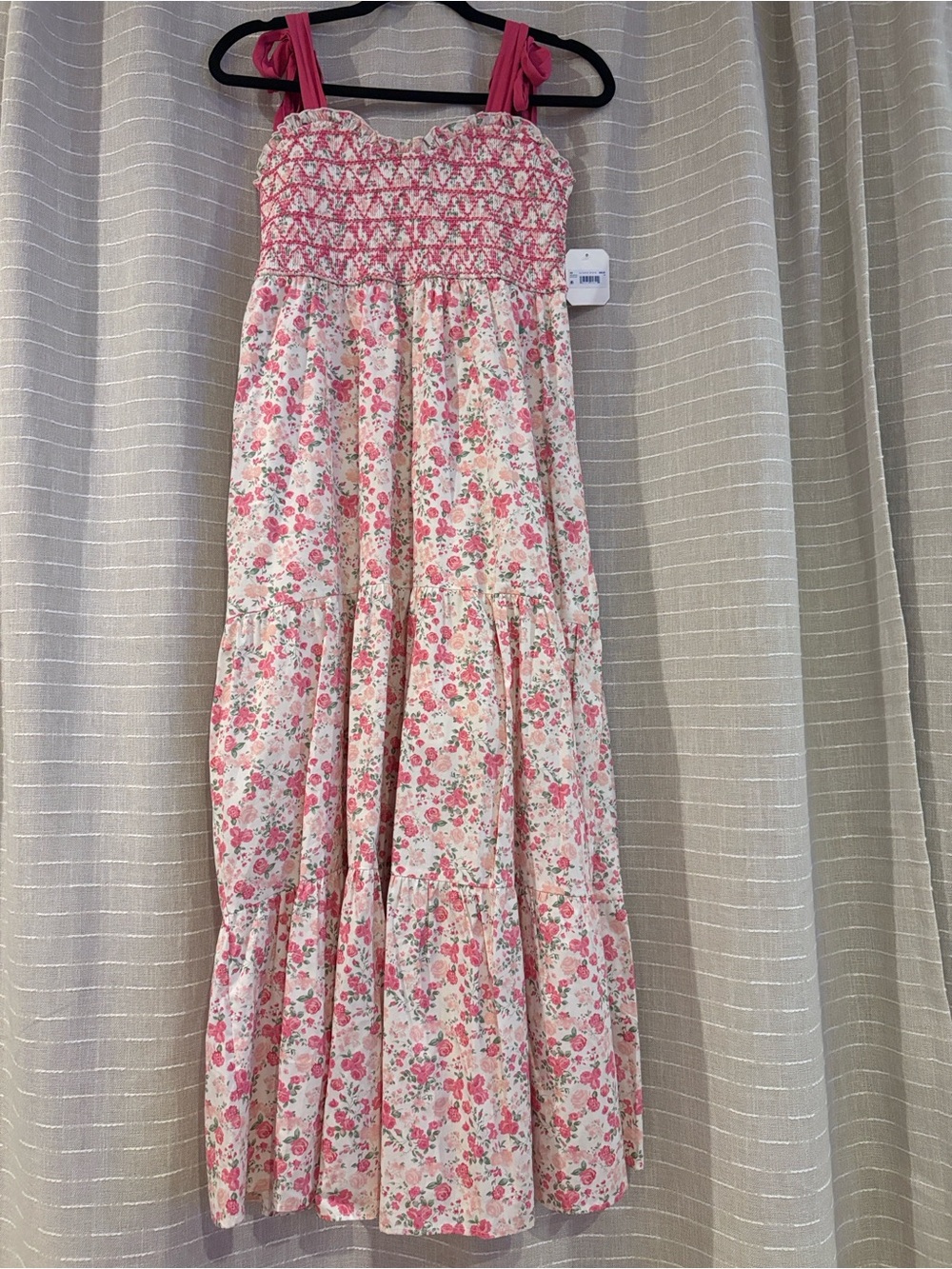 Altar'd State White and Pink Floral Smocked Dress - Picture 5 of 6